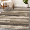 Lagos Collection 7501 Beige 9X12 Abstract Area Rug