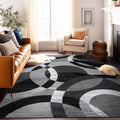 Contemporary Abstract Circles Perfect for High Traffic Areas of Your Living Room,Bedroom,Home Office,Kitchen Area Rug 6'6