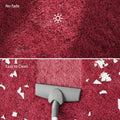TWINNIS Shaggy Fuffly Area Rugs Super Soft Kids Carpet for Bedroom/Livingroom/Nursery Room,4’x6',Wine Red