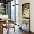 Large Full Length Body Mirror for Floor & Wall in Bedroom - Metal Frame - Big & Tall Long Mirror for Leaning - Full Length Wall Mirror Size 65