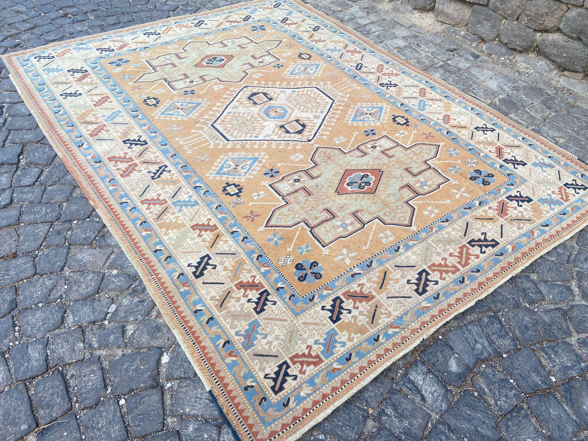Persian Rug Turkish Rug - Area Rug - Large Rug - Vintage Persian Rug - Antique Rug - Wool Rug - Hand Knotted Rug - Old Rug 6.9X9 Ft Rug