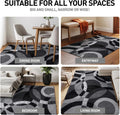 Contemporary Abstract Circles Perfect for High Traffic Areas of Your Living Room,Bedroom,Home Office,Kitchen Area Rug 6'6
