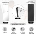 Large Full Length Body Mirror for Floor & Wall in Bedroom - Metal Frame - Big & Tall Long Mirror for Leaning - Full Length Wall Mirror Size 65
