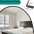 TinyTimes 65''x22'' Arched Full Length Mirror, Floor Mirror with Stand, Full Body Mirror, Wall Mirror, Modern & Contemporary Full Length Mirror, Aluminum Alloy Frame - Black