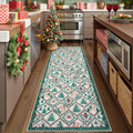 Moynesa 5'x7' Christmas Area Rug for Living Room,Cream Rug Xmas Tree Modern Rug Kitchen Rug Washable Rug