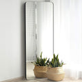 Large Full Length Body Mirror for Floor & Wall in Bedroom - Metal Frame - Big & Tall Long Mirror for Leaning - Full Length Wall Mirror Size 65