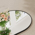 TinyTimes 65''x22'' Arched Full Length Mirror, Floor Mirror with Stand, Full Body Mirror, Wall Mirror, Modern & Contemporary Full Length Mirror, Aluminum Alloy Frame - Black