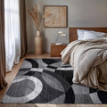 Contemporary Abstract Circles Perfect for High Traffic Areas of Your Living Room,Bedroom,Home Office,Kitchen Area Rug 6'6