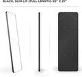 Large Full Length Body Mirror for Floor & Wall in Bedroom - Metal Frame - Big & Tall Long Mirror for Leaning - Full Length Wall Mirror Size 65