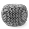 Casafield Round Pouf Ottoman, Navy Blue - 20