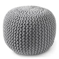 Casafield Round Pouf Ottoman, Navy Blue - 20