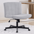 Criss Cross Chair: Modern Armless Office Chair, Desk Chair, Vanity Chair, Computer Chair for Home and Office,Grey