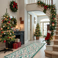 Moynesa 5'x7' Christmas Area Rug for Living Room,Cream Rug Xmas Tree Modern Rug Kitchen Rug Washable Rug