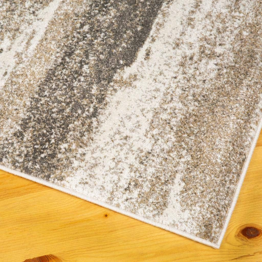Lagos Collection 7501 Beige 9X12 Abstract Area Rug
