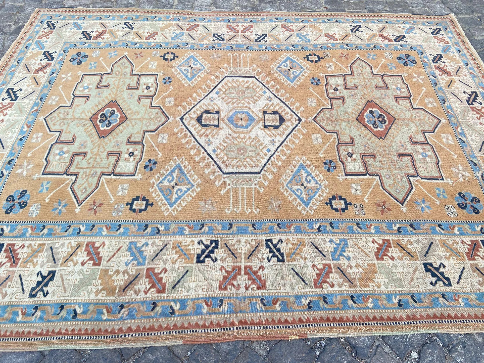 Persian Rug Turkish Rug - Area Rug - Large Rug - Vintage Persian Rug - Antique Rug - Wool Rug - Hand Knotted Rug - Old Rug 6.9X9 Ft Rug