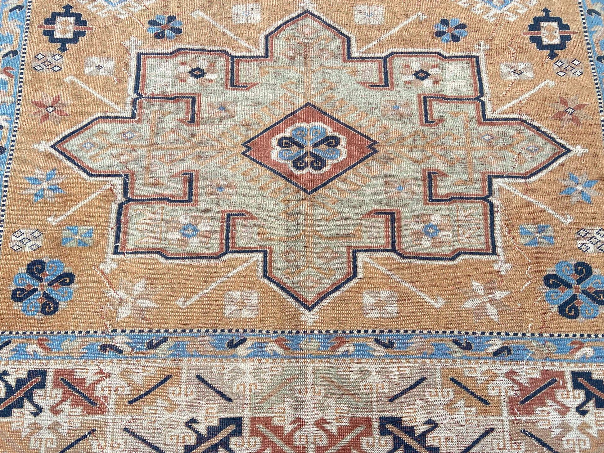 Persian Rug Turkish Rug - Area Rug - Large Rug - Vintage Persian Rug - Antique Rug - Wool Rug - Hand Knotted Rug - Old Rug 6.9X9 Ft Rug