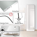 Large Full Length Body Mirror for Floor & Wall in Bedroom - Metal Frame - Big & Tall Long Mirror for Leaning - Full Length Wall Mirror Size 65