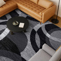 Contemporary Abstract Circles Perfect for High Traffic Areas of Your Living Room,Bedroom,Home Office,Kitchen Area Rug 6'6